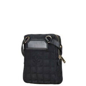 Chanel Black Waist Bag Line Travel Shoulder